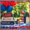 7-Piece 4th of July Table Decorations – Patriotic Red, White & Blue Wood Blocks with Bow, Tiered Tray & Home Centerpiece for Independence Day